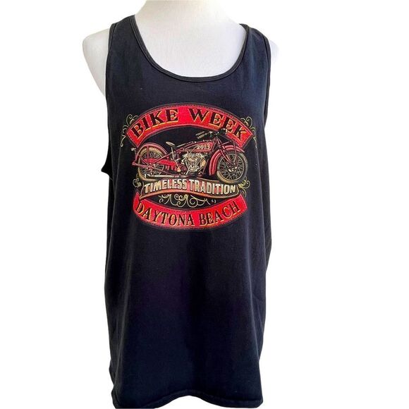 Daytona 72nd Annual Bike Week 2013 Black Muscle Tank M - Picture 1 of 4